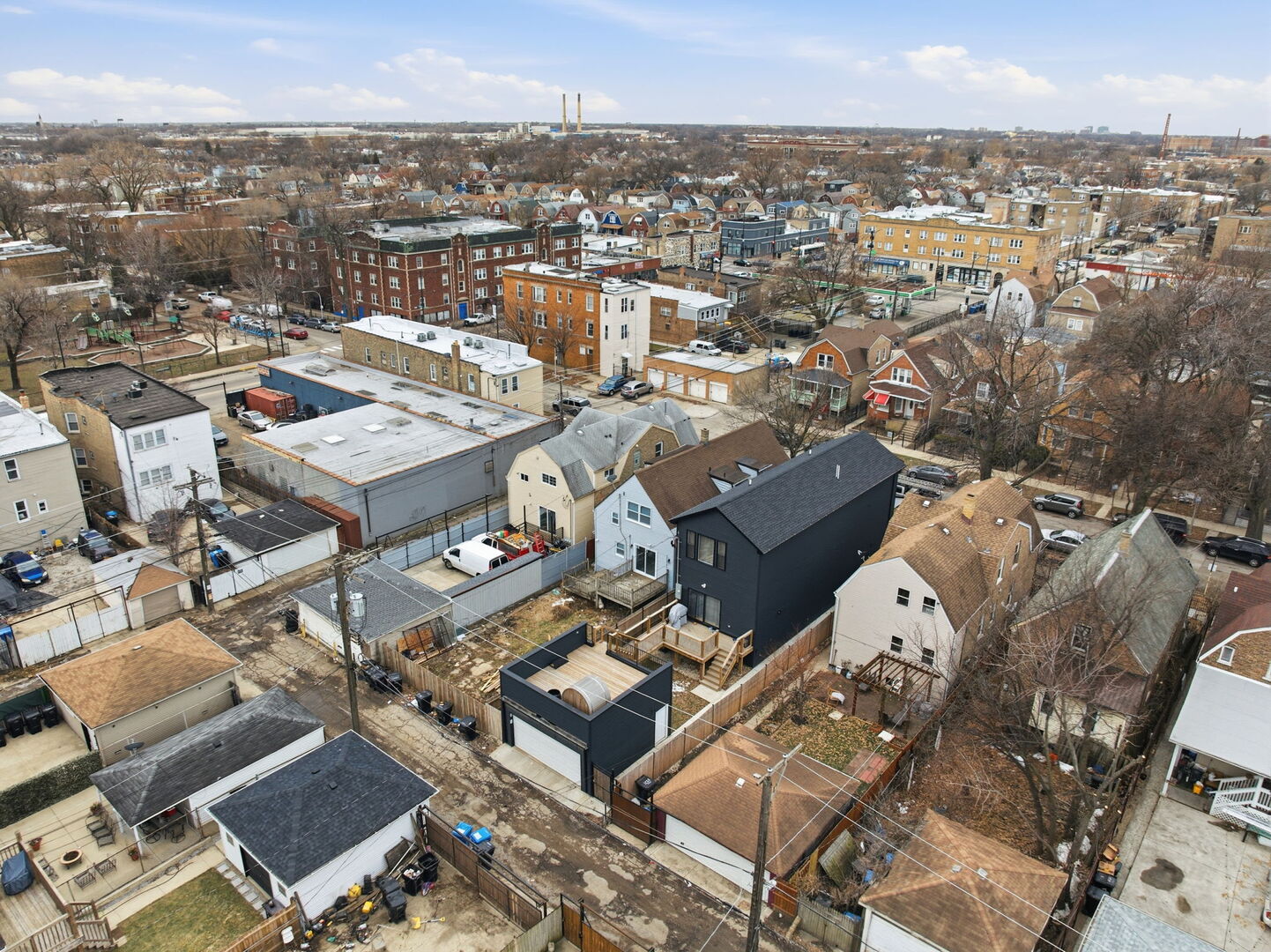 1217 North Harding Avenue Chicago, IL 60651 - Photo 42 of 45 an aerial view of a city with lots of residential buildings
