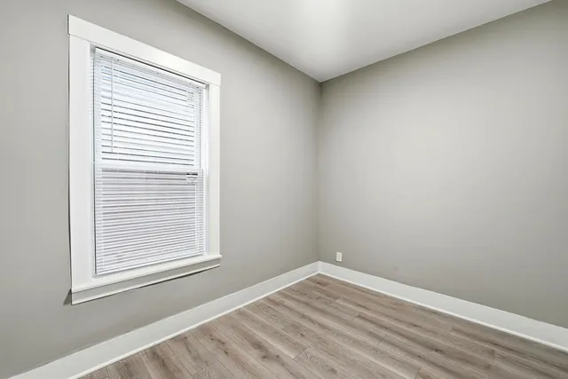 an empty room with a window