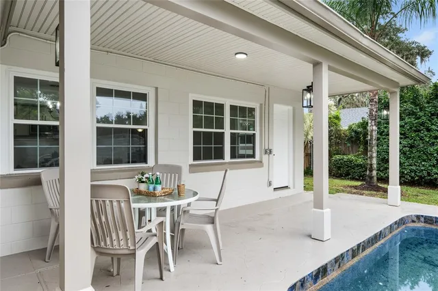 a view of a house with a porch