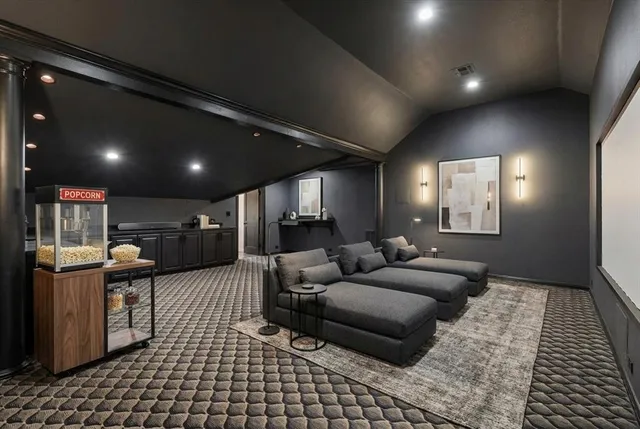 a view of a hall with a flat screen tv