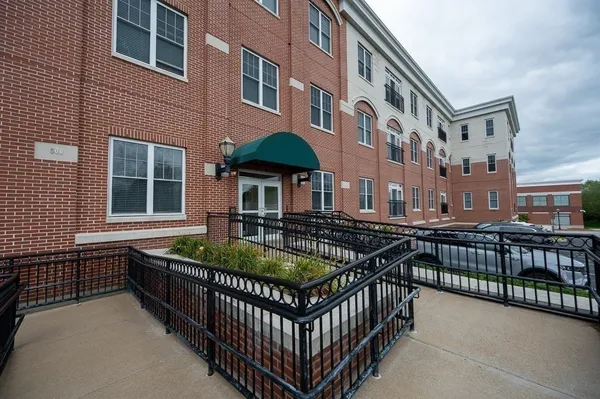a view of building with outdoor space