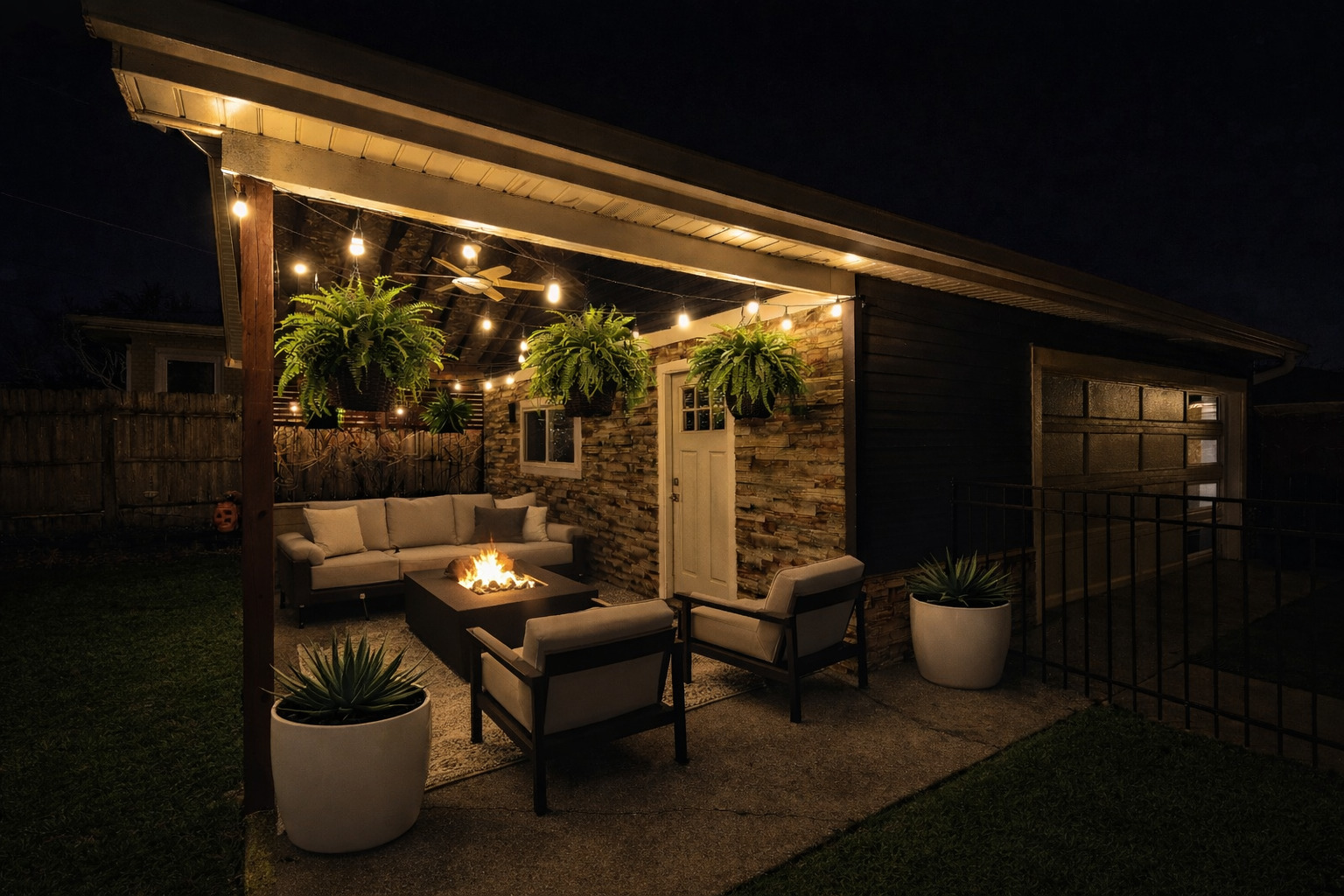 7303 West 75th Street Bridgeview, IL 60455 - Photo 43 of 48 a view of a patio with couches and potted plants