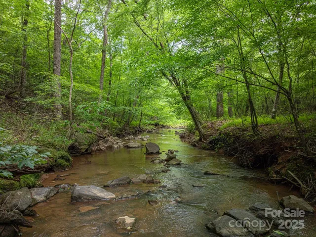 a view of lake with green space