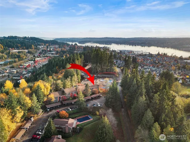 a city view with lake view