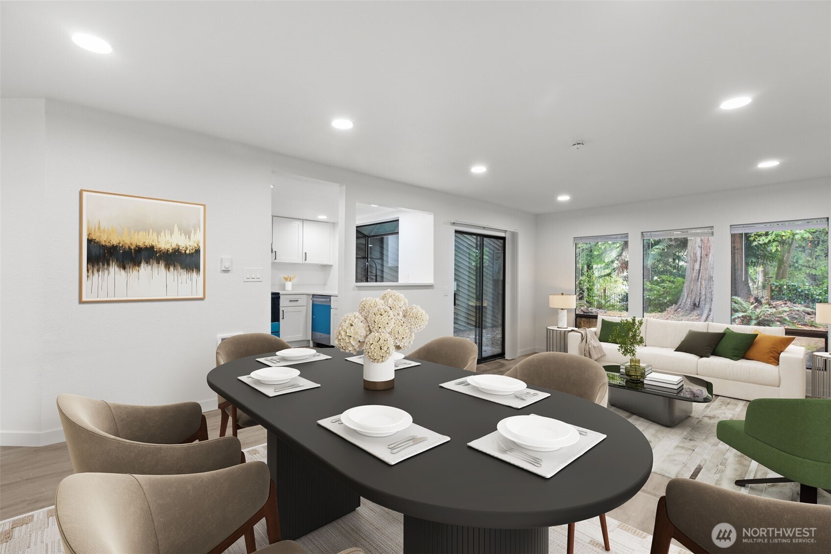 138 Southwest 116th Street, Unit G15 Seattle, WA 98146 - Photo 6 of 21 a view of a dining room with furniture and a large window