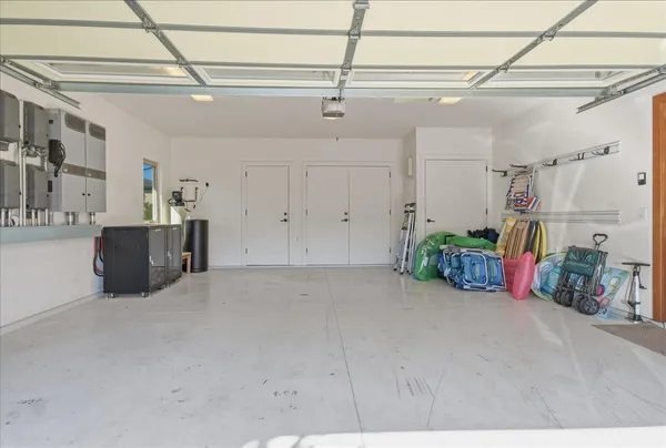 a bathroom with a double vanity sink