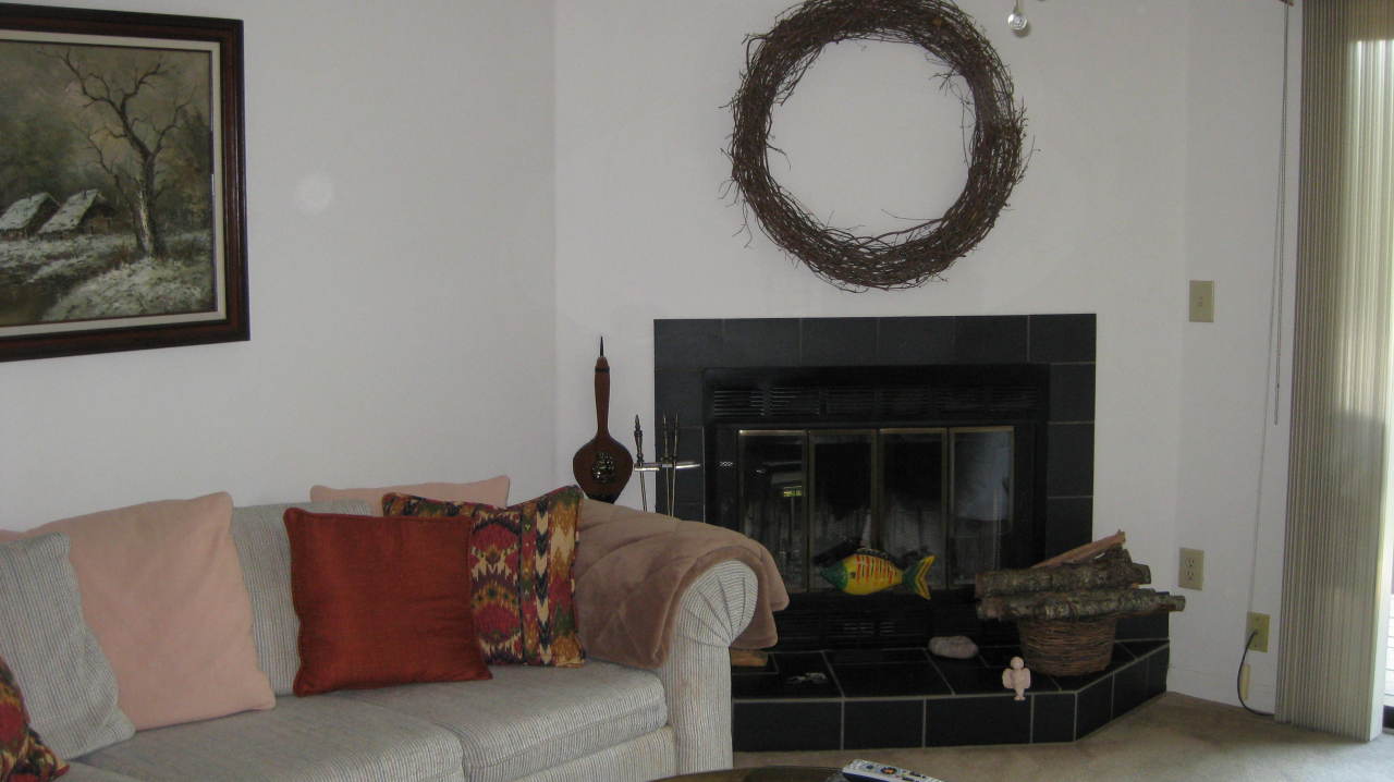 403 Harbor Ridge Drive Goodview, VA 24095 - Photo 4 of 11 a living room with furniture and a fireplace