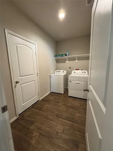 a view of utility room with washer and dryer
