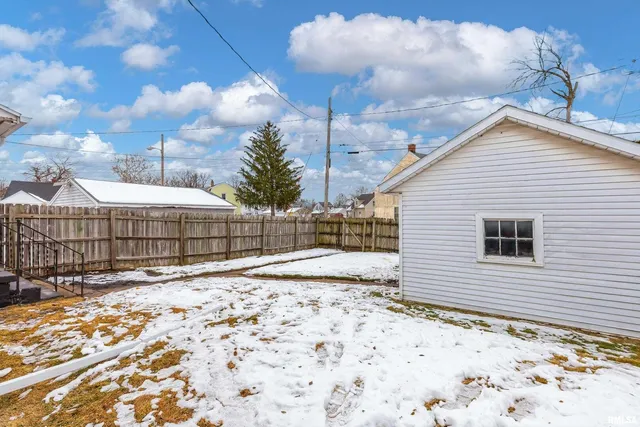 a backyard of a house