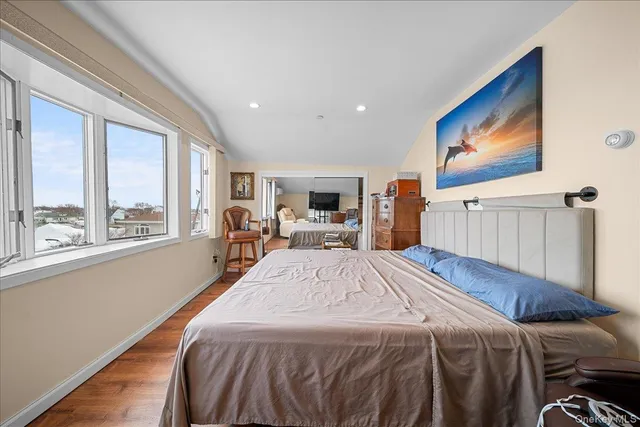 a view of a lake from a balcony