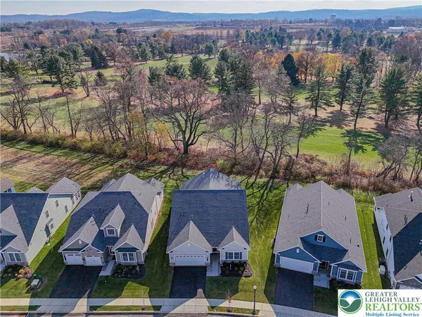 an aerial view of multiple house