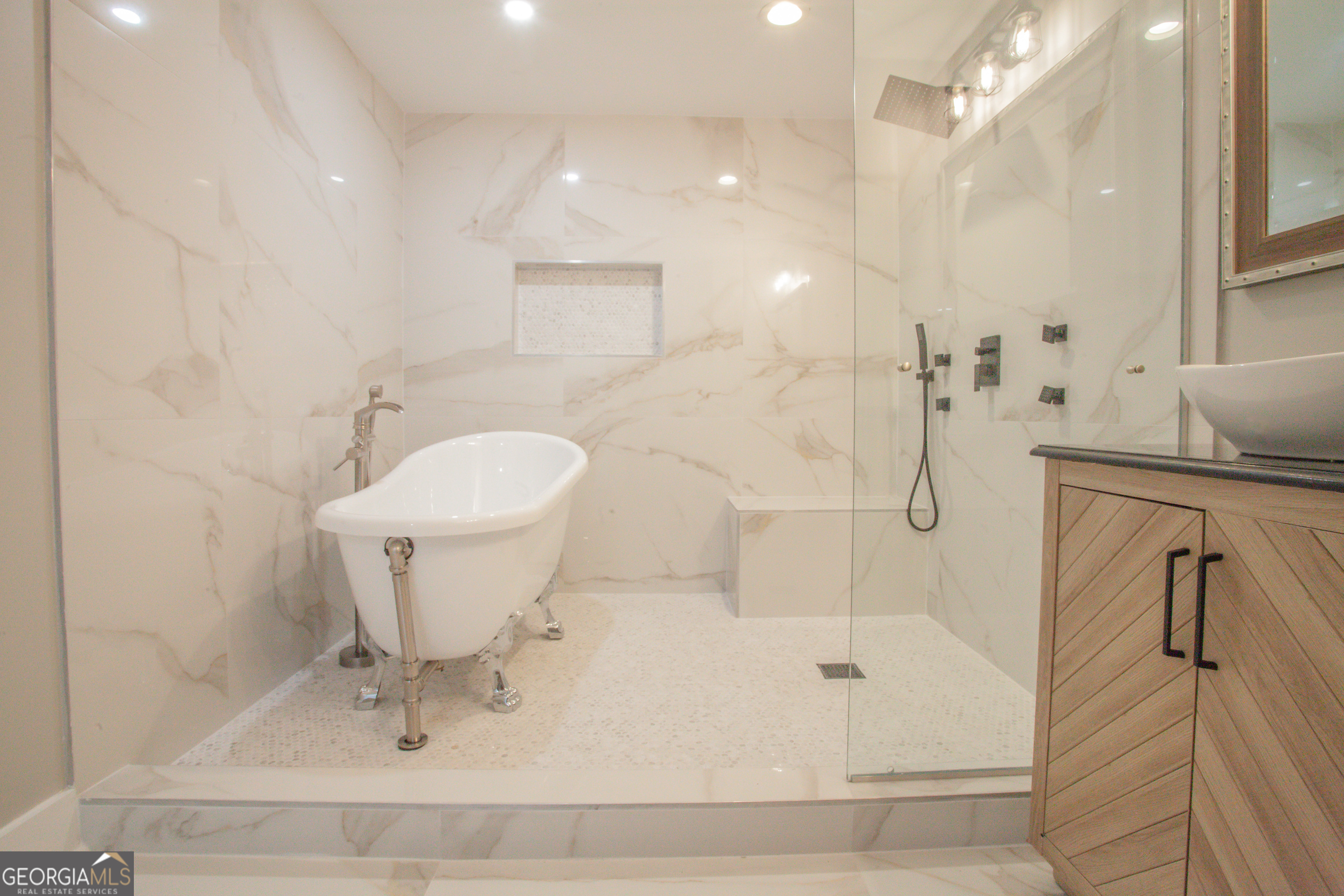 295 Clearview Court Villa Rica, GA 30180 - Photo 18 of 49 a bathroom with a toilet sink and shower