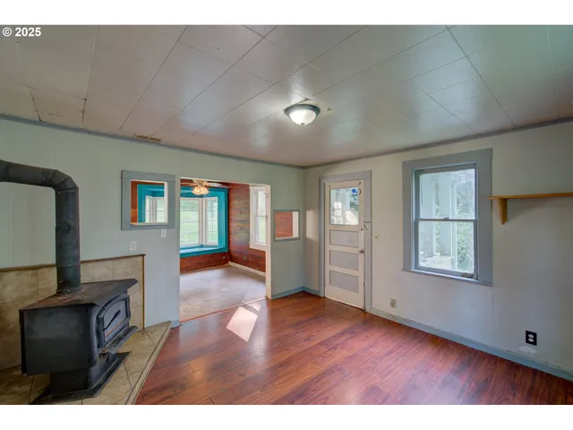 a view interior of a house wooden floor and windows