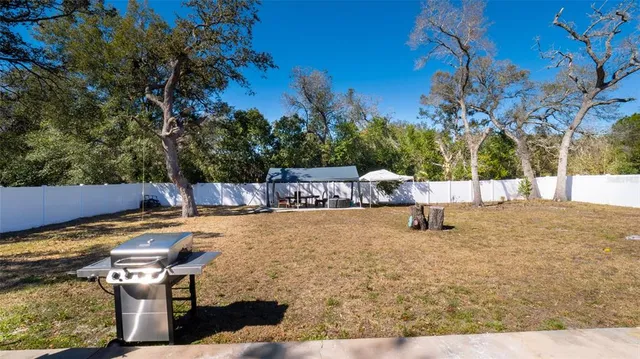 a view of an outdoor space and seating area