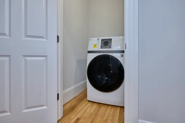 a room with a washer and dryer