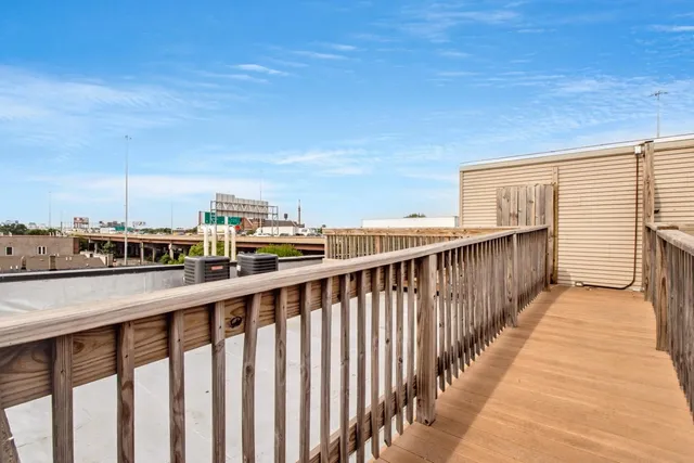 a view of city from balcony
