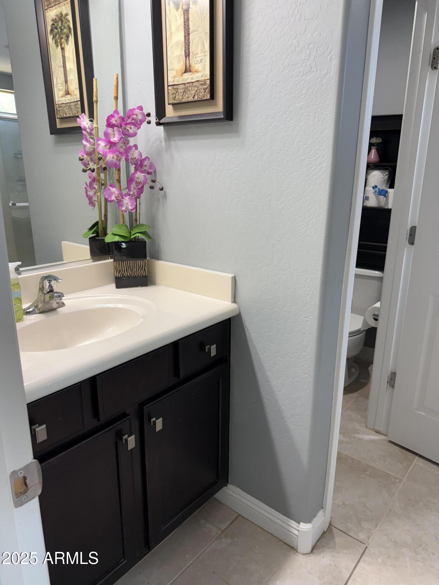 1843 West Fetlock Trail Phoenix, AZ 85085 - Photo 14 of 36 a bathroom with a sink vanity and mirror