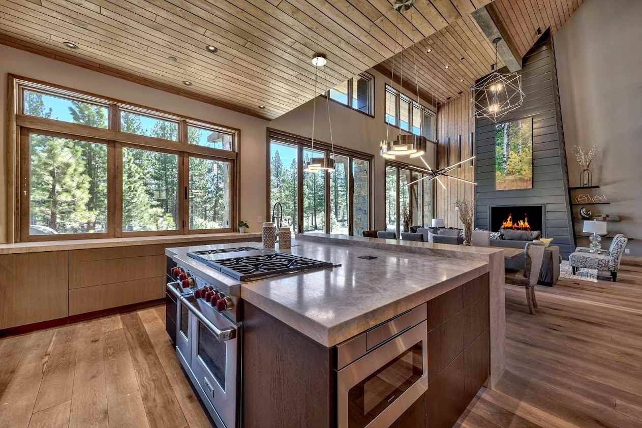 7565 Lahontan Drive Truckee, CA 96161 - Photo 13 of 21 a kitchen with stainless steel appliances granite countertop a stove a sink and a refrigerator