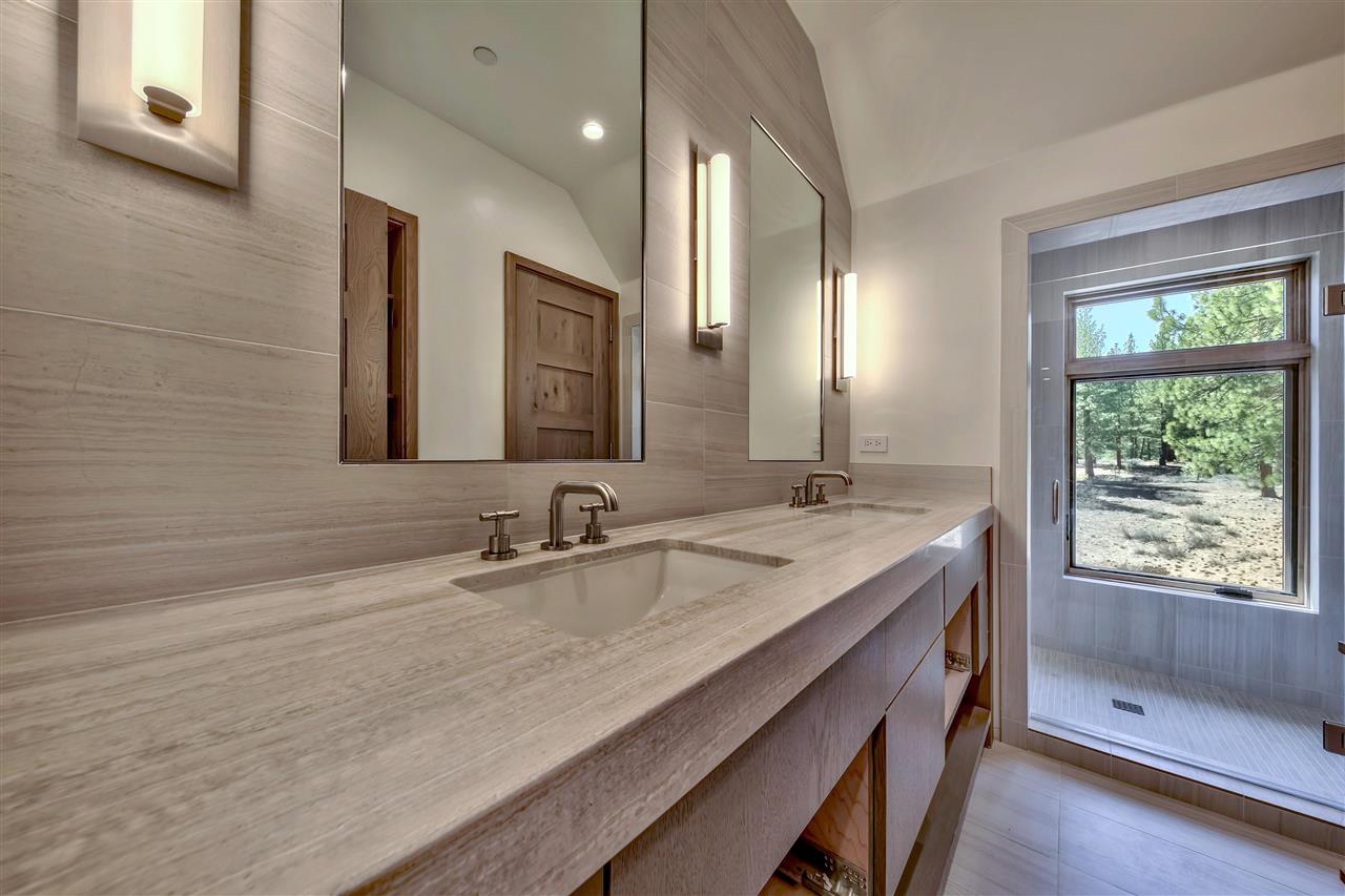 7565 Lahontan Drive Truckee, CA 96161 - Photo 21 of 21 a bathroom with a double vanity sink and a mirror