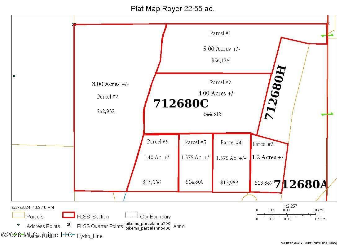 Alden Ln Summit Summit, MS 39666 - Photo 2 of 3 Plat Map Royer Hwy 98 22.55 ac Sub Divid