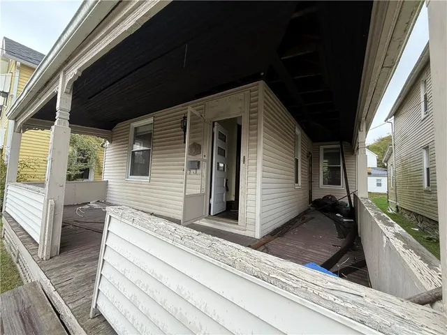 a view of a house with a balcony