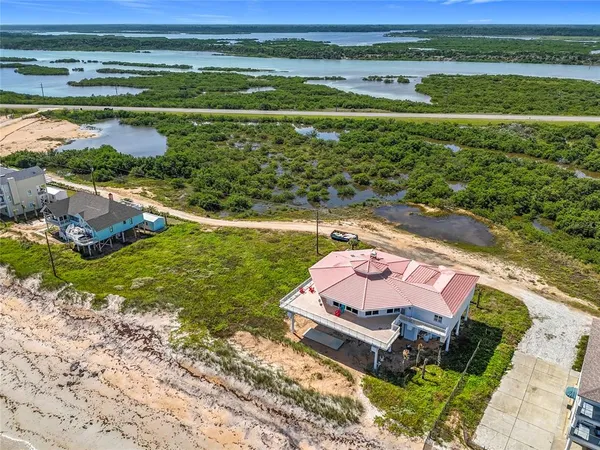 a view of a lake with a big yard