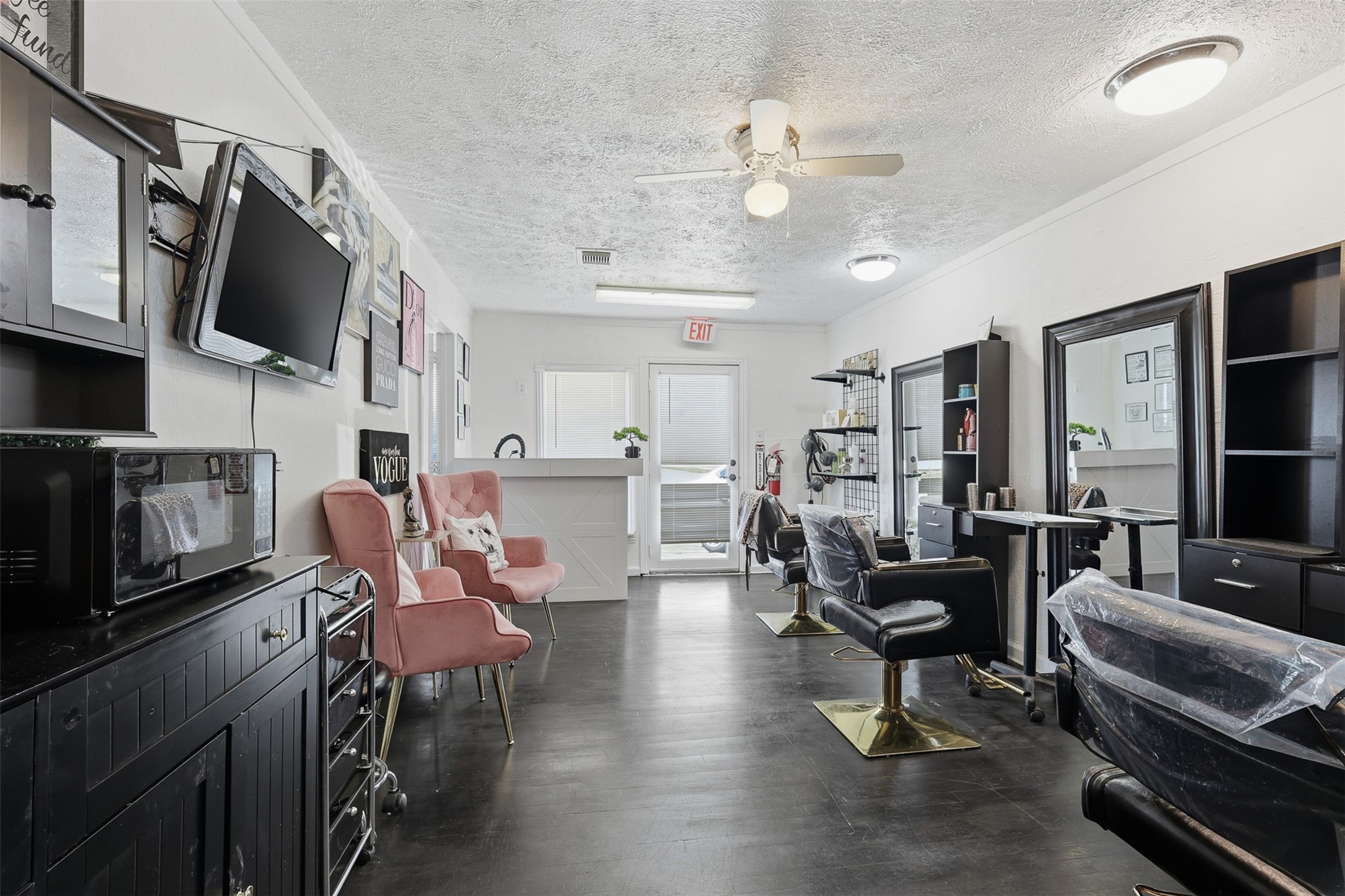 2205 Strawberry Road Pasadena, TX 77502 - Photo 6 of 29 a living room with fireplace furniture and a flat screen tv