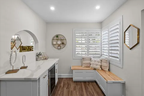 a view of bathroom with dual sinks