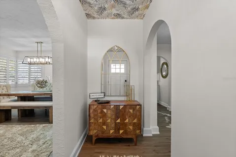 a view of a livingroom with furniture and window