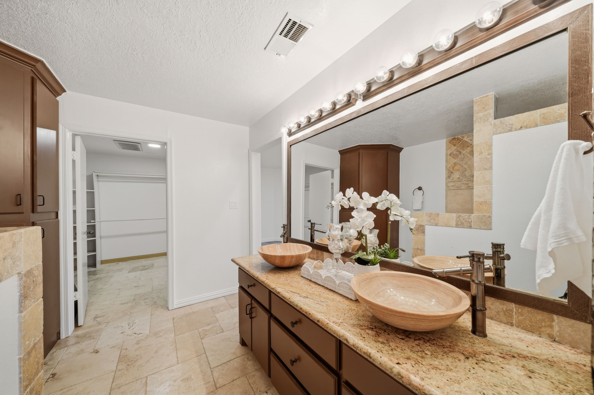 79 Summers Wind Street Conroe, TX 77356 - Photo 25 of 45 a bathroom with a granite countertop sink and a mirror