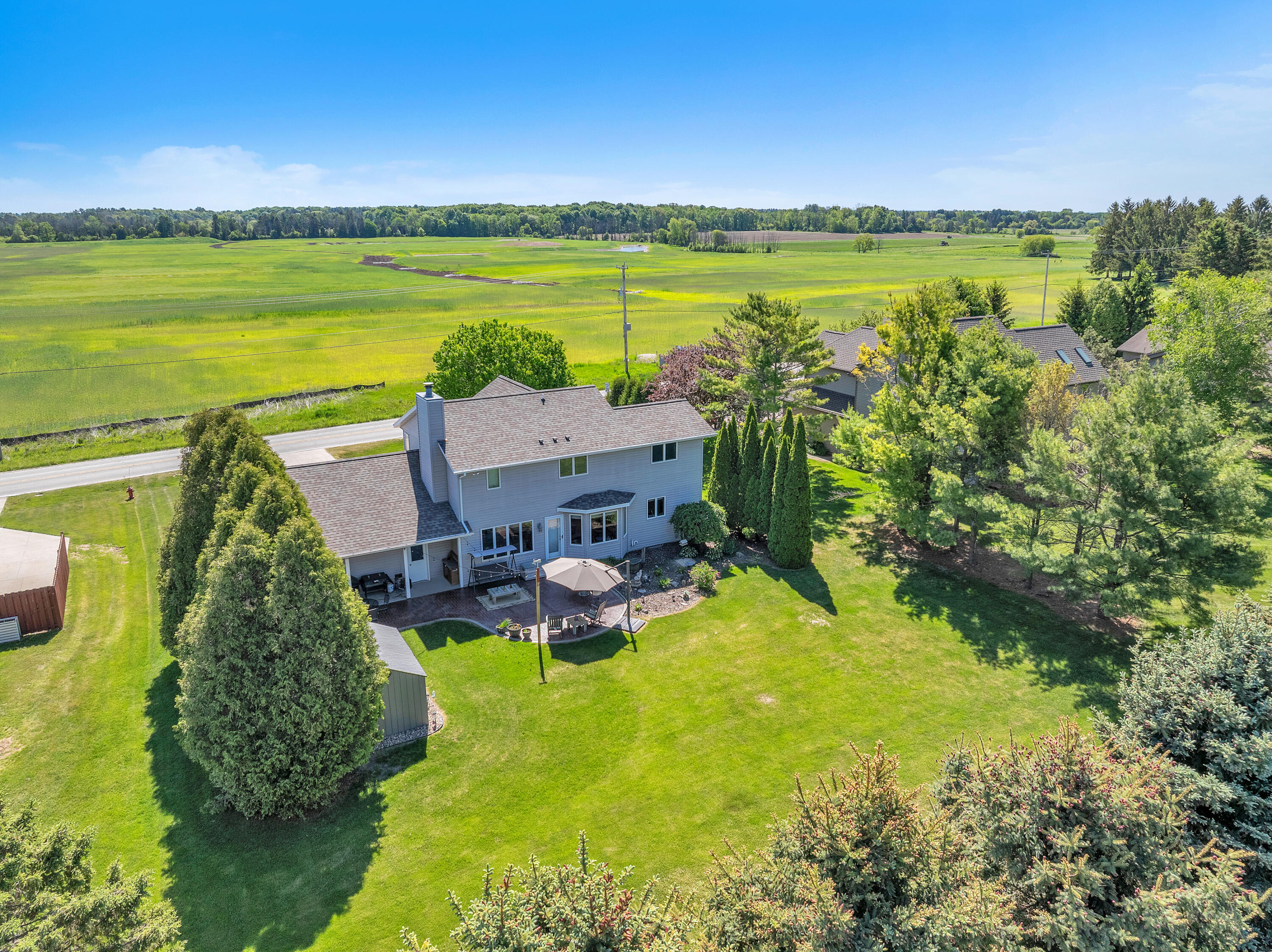 5118 Moenning Road Sheboygan, WI 53081 - Photo 33 of 42 Backyard Aerial 1
