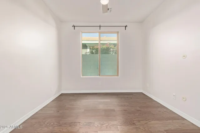 an empty room with a window