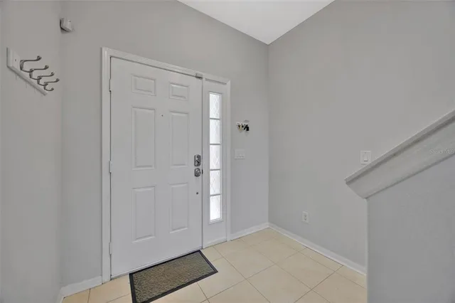 a view of empty room with front door