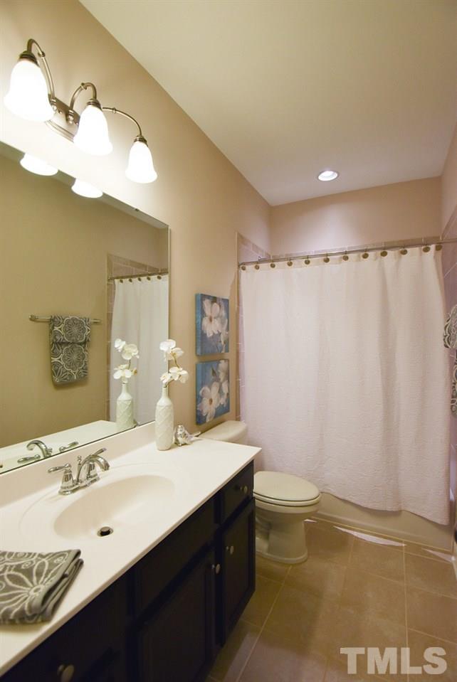 2008 Bowling Green Trail Raleigh, NC 27613 - Photo 23 of 30 The 2 Bedrooms share the Hall Bath w/tile floor & tiled tub-shower.