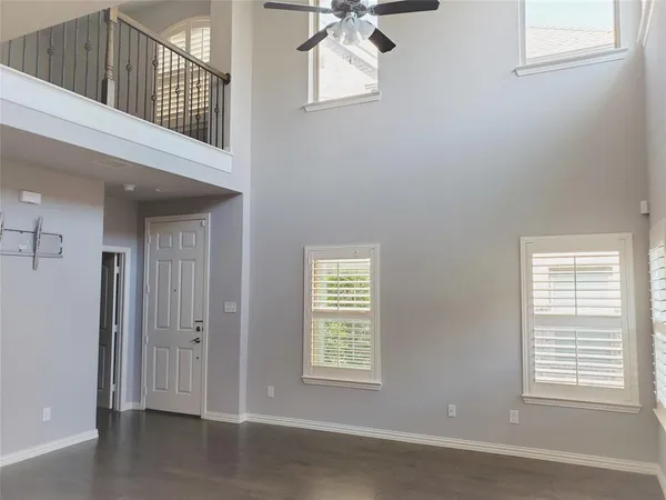 an entryway view with a window