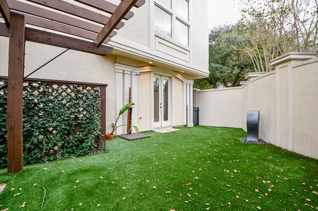 a view of a balcony with an outdoor space
