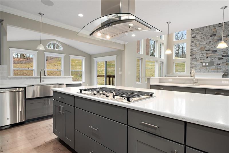 193 Witherow Road Sewickley, PA 15143 - Photo 7 of 25 The kitchen has a gas cook top and stainless steel apron front sink as well as prep sink.
