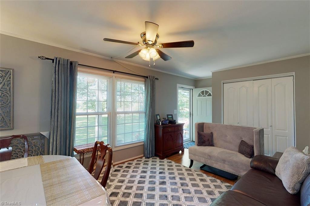 6028 Brantley Gordon Road Denton, NC 27239 - Photo 22 of 34 This is the front room where you come in the front door. Currently used as a living room and dining room combo.