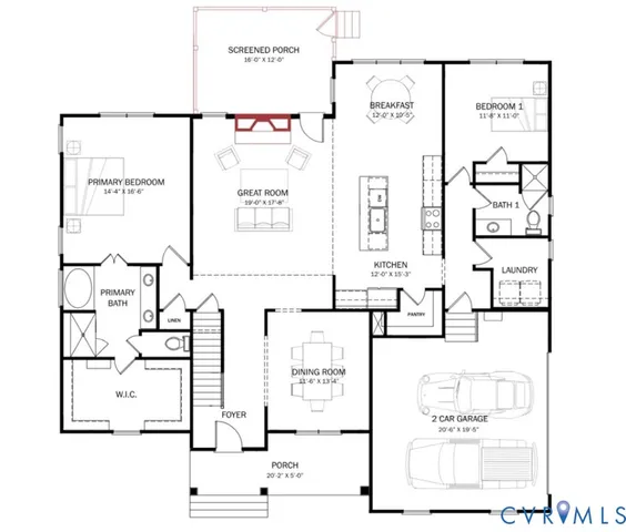 a picture of a floor plan
