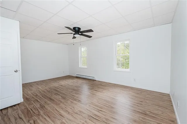 a view of wooden floor in a room