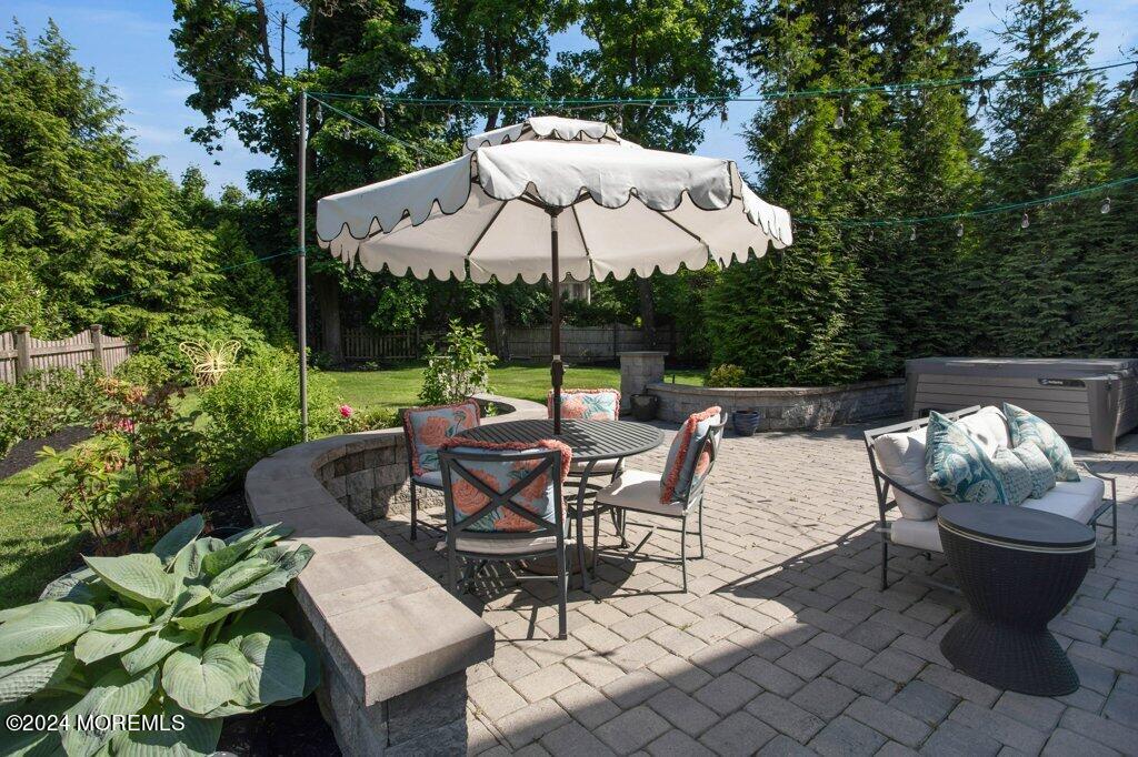 3 Ruddy Court Little Silver, NJ 07739 - Photo 50 of 55 a view of a patio with furniture and a garden