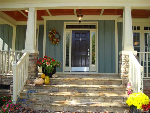 7316 Duncans Ridge Way Fuquay-Varina, NC 27526 - Photo 2 of 25 Close up of Front Porch/Front Door Entrance.