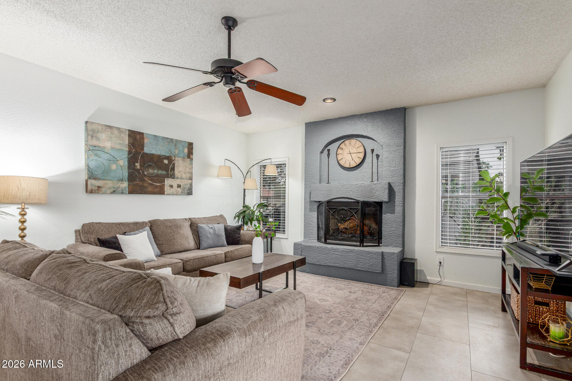 18 South Silverado Street Gilbert, AZ 85296 - Photo 8 of 26 Family Room with Fireplace