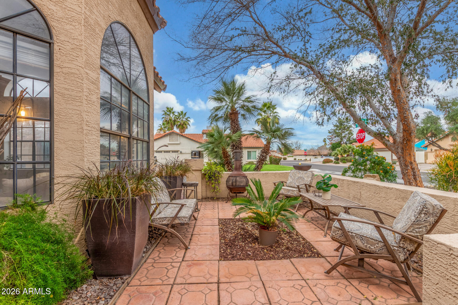 18 South Silverado Street Gilbert, AZ 85296 - Photo 2 of 26 Private Front Courtyard Seating Area
