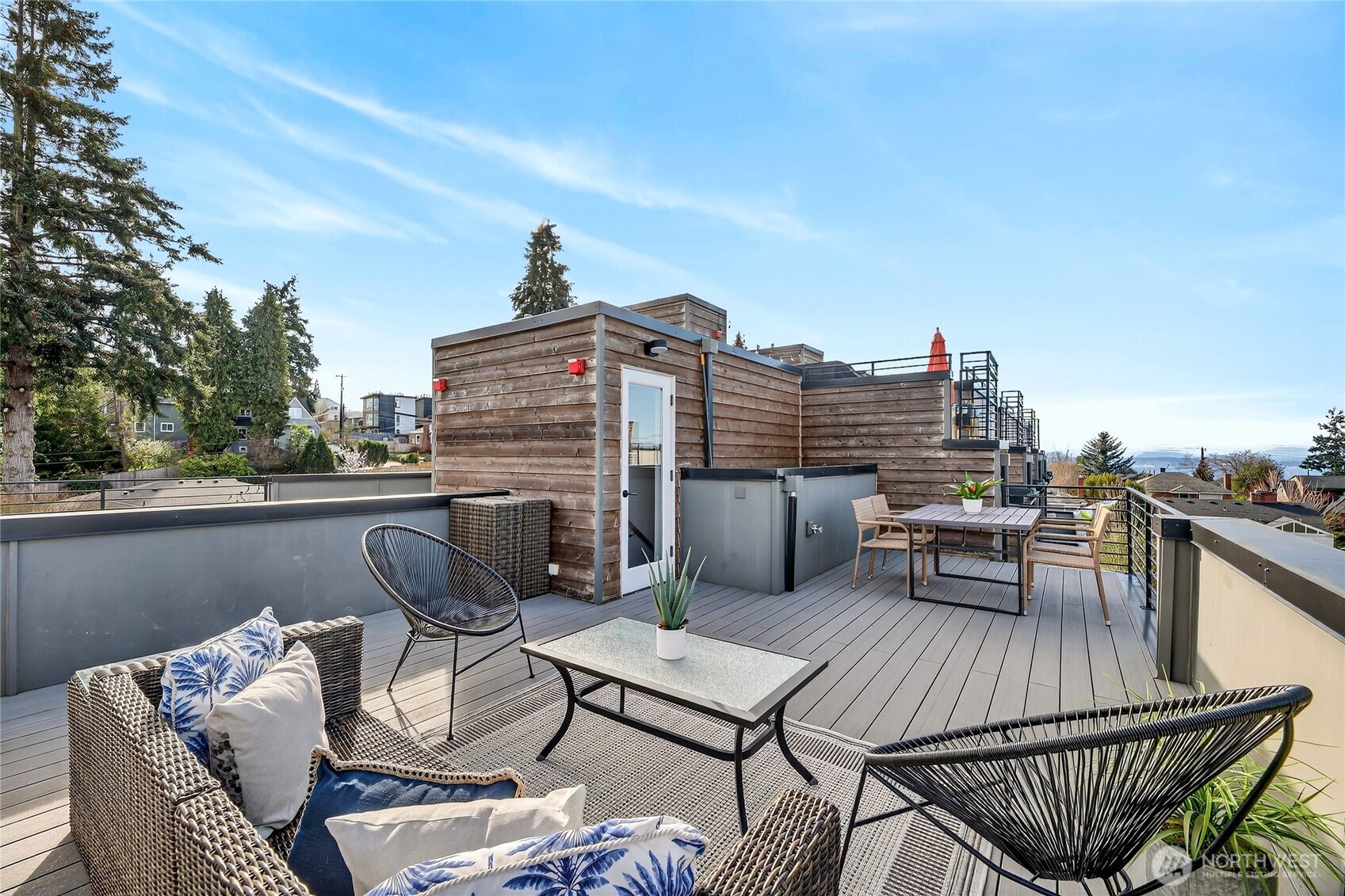 6543 35th Avenue Southwest, Unit B Seattle, WA 98126 - Photo 30 of 37 a view of a roof deck with furniture