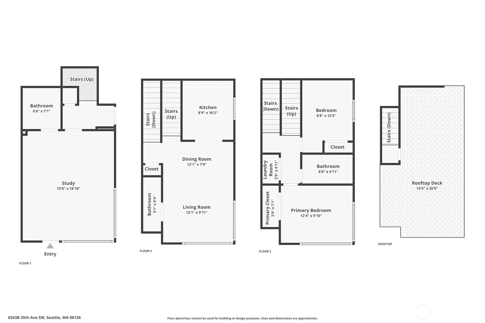 6543 35th Avenue Southwest, Unit B Seattle, WA 98126 - Photo 37 of 37 a picture of a floor plan