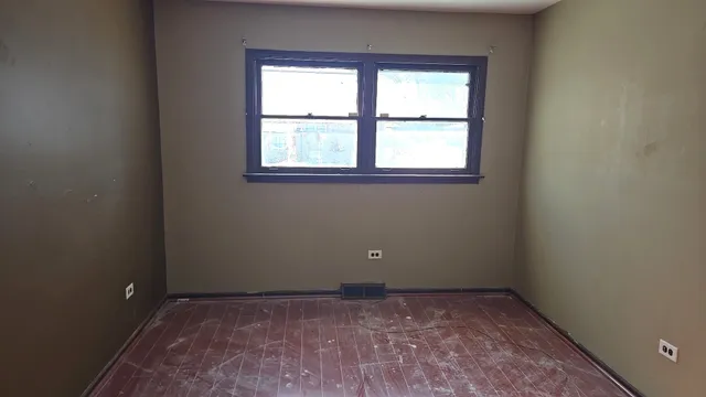 an empty room with a window
