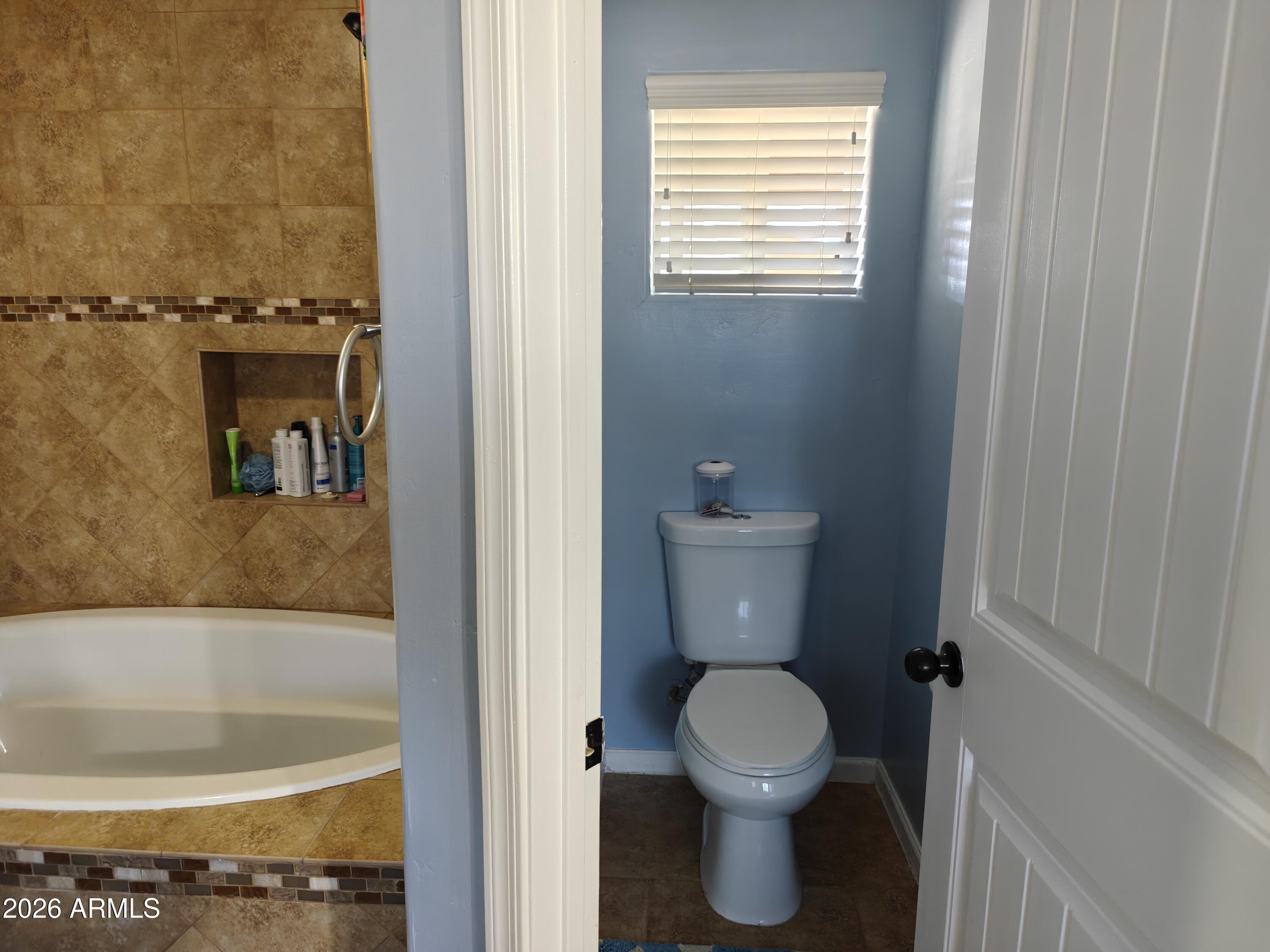 2417 West Roughrider Road New River, AZ 85087 - Photo 14 of 61 a bathroom with a toilet and a bathtub