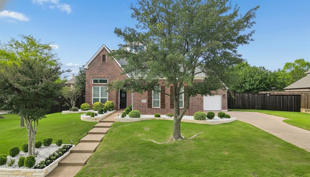 1011 Three Rivers Drive Prosper, TX 75078 - Photo 2 of 27 Front of home featuring mature landscaping and inviting curb appeal.