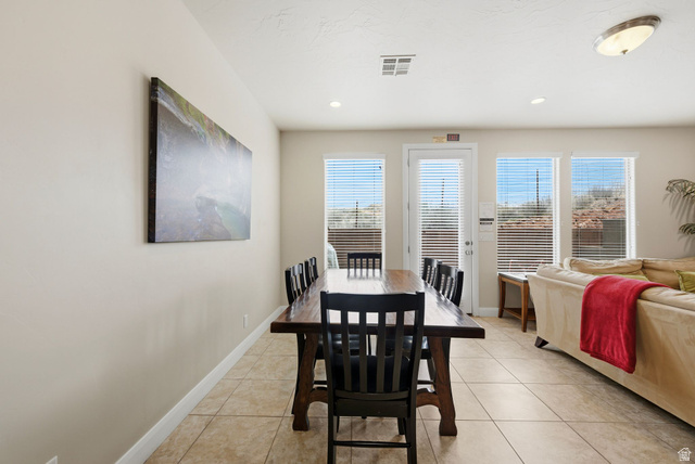 4269 Razor Drive Washington, UT 84780 - Photo 33 of 50 Dining space with light tile patterned floors and recessed lighting